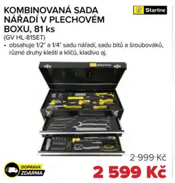 Auto Kelly Kombinovaná sada nářadí v plechovém boxu, 81 ks nabídka