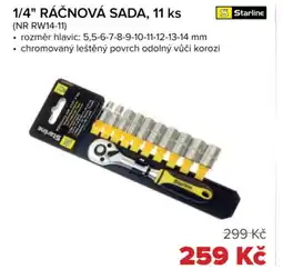 Auto Kelly 1/4" Ráčnová sada, 11 ks nabídka