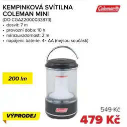 Auto Kelly Kempinková svítilna coleman mini nabídka
