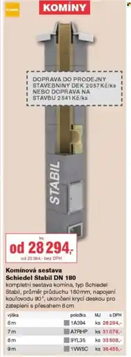 DEK Komínová sestava Schiedel Stabil DN 180 nabídka