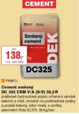 DEK Cement směsný DC 325 CEM V/A (S-V) 32,5R nabídka