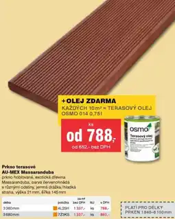 DEK Prkno terasové AU-MEX Massaranduba nabídka