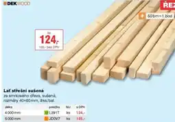 DEK Lať střešní sušená nabídka