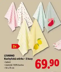 Lidl LIVARNO Kuchyňská utěrka – 2 kusy nabídka