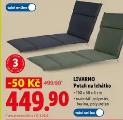 Lidl LIVARNO Potah na lehátko nabídka