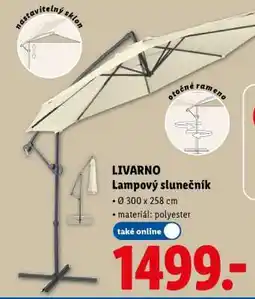 Lidl LIVARNO Lampový slunečník nabídka