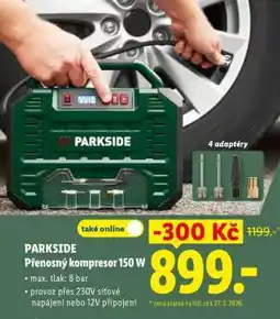 Lidl PARKSIDE Přenosný kompresor 150 W nabídka