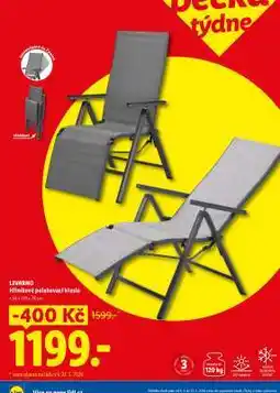 Lidl LIVARNO Hliníkové polohovací křeslo nabídka