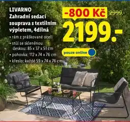 Lidl LIVARNO Zahradní sedací souprava s textilním výpletem, 4dílná nabídka
