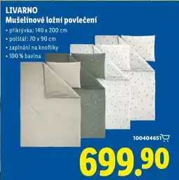 Lidl LIVARNO Mušelínové ložní povlečení nabídka