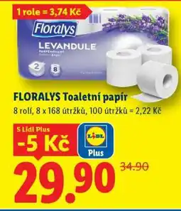 Lidl Floralys TOALETNÍ PAPÍR nabídka