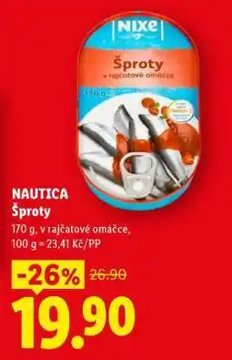 Lidl NAUTICA Šproty nabídka