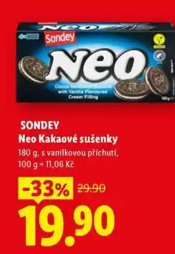 Lidl SONDEY Neo Kakaové sušenky nabídka