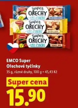 Lidl Emco Super Ořechové tyčinky nabídka
