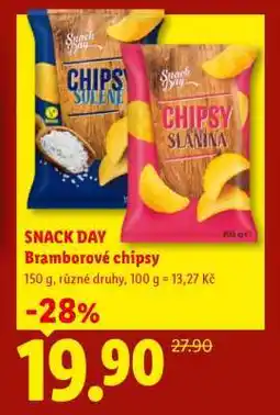 Lidl SNACK DAY Bramborové chipsy nabídka