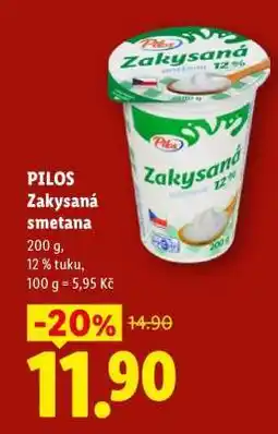 Lidl Pilos ZAKYSANÁ SMETANA nabídka