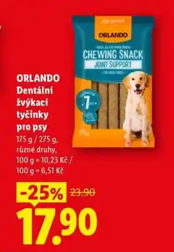 Lidl ORLANDO Dentální žvýkací tyčinky pro psy nabídka