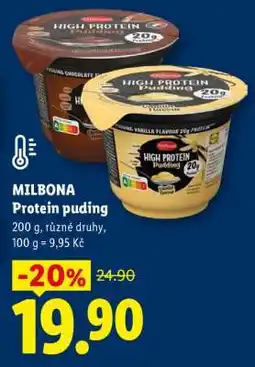 Lidl MILBONA PROTEIN PUDING nabídka