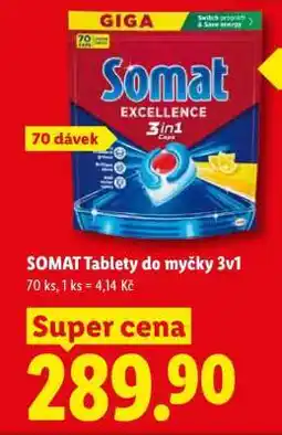 Lidl SOMAT Tablety do myčky 3v1 nabídka