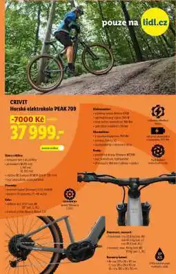 Lidl CRIVIT HORSKÉ ELEKTROKOLO PEAK 709 nabídka