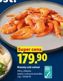 Lidl KREVETY CELÉ VAŘENÉ nabídka