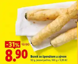 Lidl Burek se špenátem a sýrem nabídka