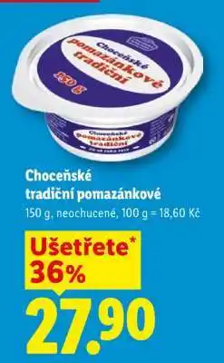 Lidl Choceňské tradiční pomazánkové nabídka