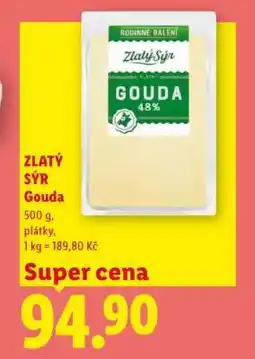 Lidl ZLATÝ SÝR Gouda nabídka