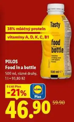 Lidl PILOS Food in a bottle nabídka