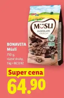 Lidl Bonavita Müsli nabídka