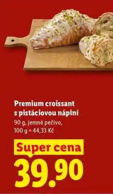 Lidl PREMIUM CROISSANT S PISTÁCIOVOU NÁPLNÍ nabídka