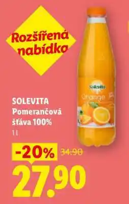Lidl Solevita POMERANČOVÁ ŠŤÁVA 100% nabídka