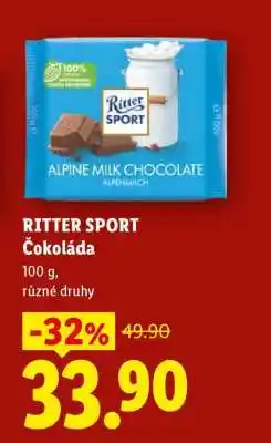Lidl Ritter Sport čokoláda nabídka