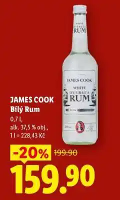 Lidl JAMES COOK BÍLÝ RUM nabídka