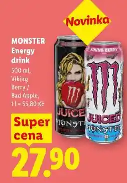 Lidl Monster Energy drink nabídka