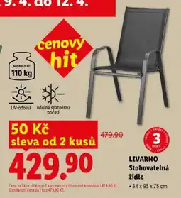 Lidl LIVARNO Stohovatelná židle nabídka