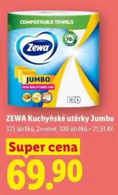 Lidl Zewa kuchyňské utěrky Jumbo nabídka