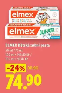 Lidl Elmex Dětská zubní pasta nabídka