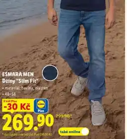 Lidl esmara Men Džíny „Slim Fit“ nabídka