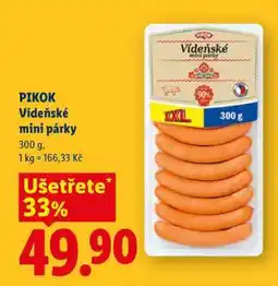 Lidl PIKOK VÍDEŇSKÉ MINI PÁRKY nabídka
