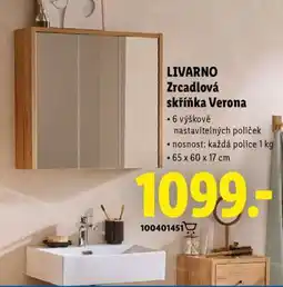 Lidl LIVARNO Zrcadlová skříňka Verona nabídka