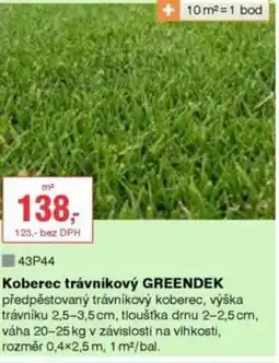 DEK Koberec trávníkový GREENDEK nabídka