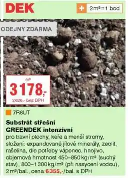 DEK Substrát střešní GREENDEK intenzivní nabídka