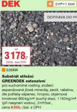 DEK Substrát střešní GREENDEK extenzivní nabídka
