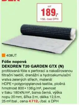 DEK Fólie nopová DEKDREN T20 GARDEN GTX (N) nabídka
