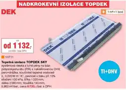 DEK Tepelná izolace TOPDEK SKY nabídka