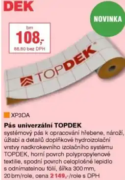DEK Pás univerzální TOPDEK nabídka
