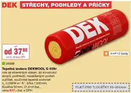 DEK Tepelná izolace DEKWOOL G 039r nabídka