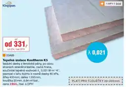 DEK Tepelná izolace Kooltherm K5 nabídka