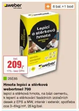 DEK Hmota lepicí a stěrková webertmel 700 nabídka